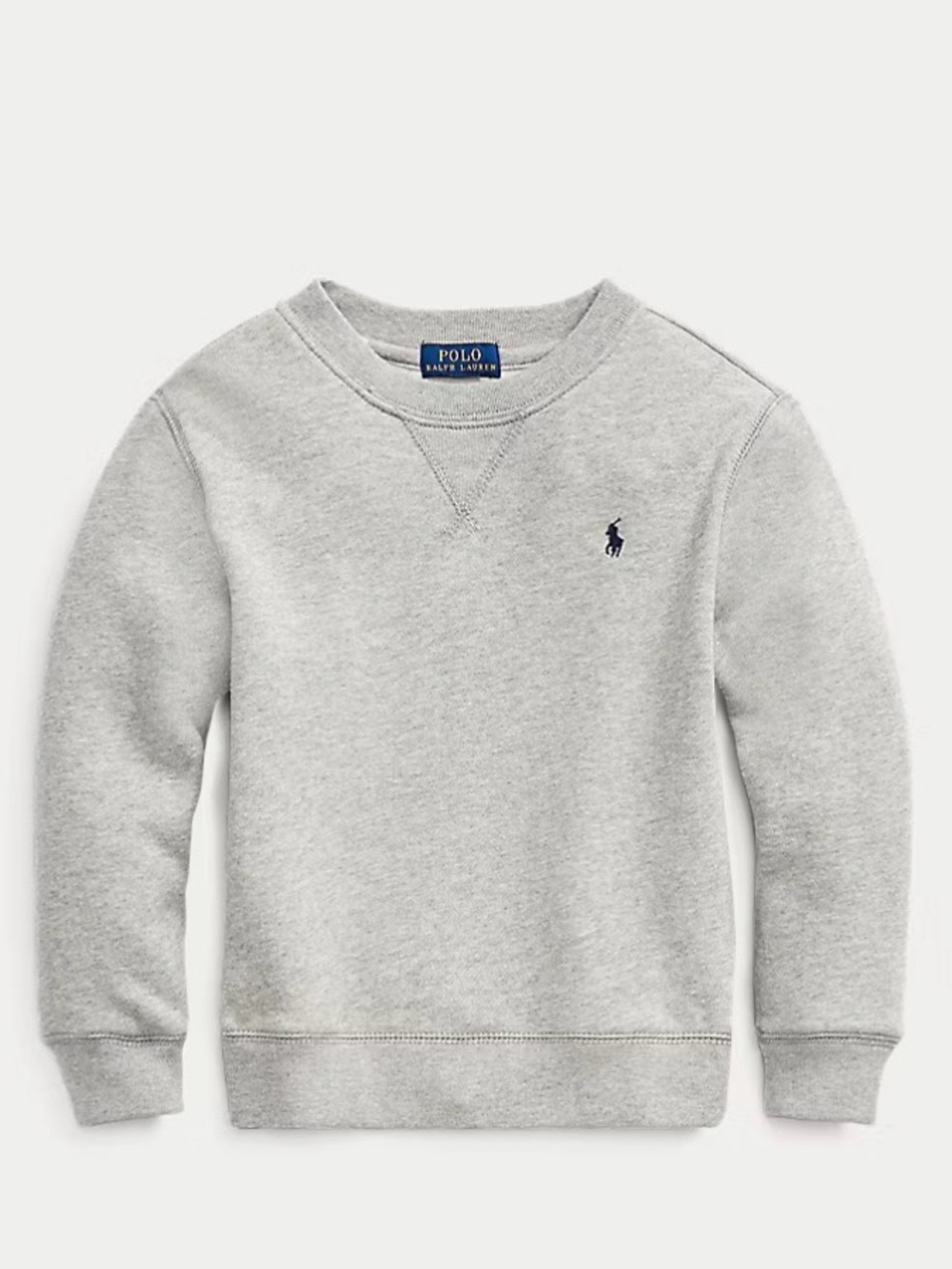 Polo by Ralph Lauren Heather Gray Crewneck Sweatshirt with Navy Pony
